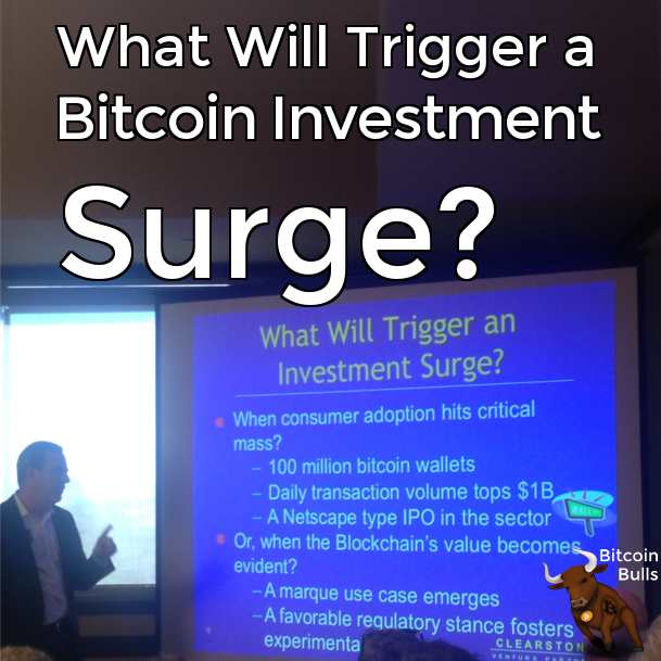 What will trigger a bitcoin investment surge?