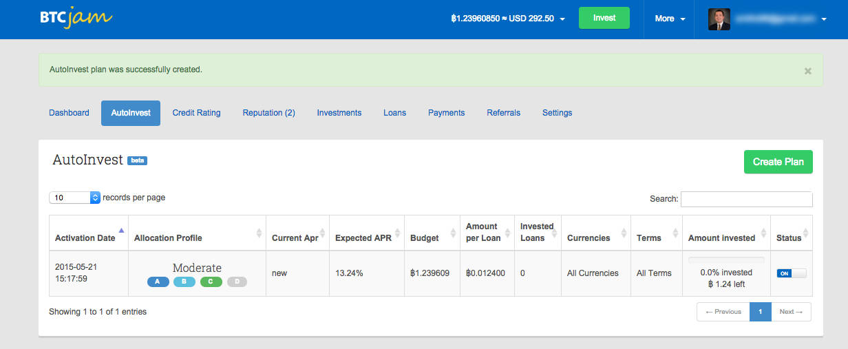 How to use BTCJam Investment success