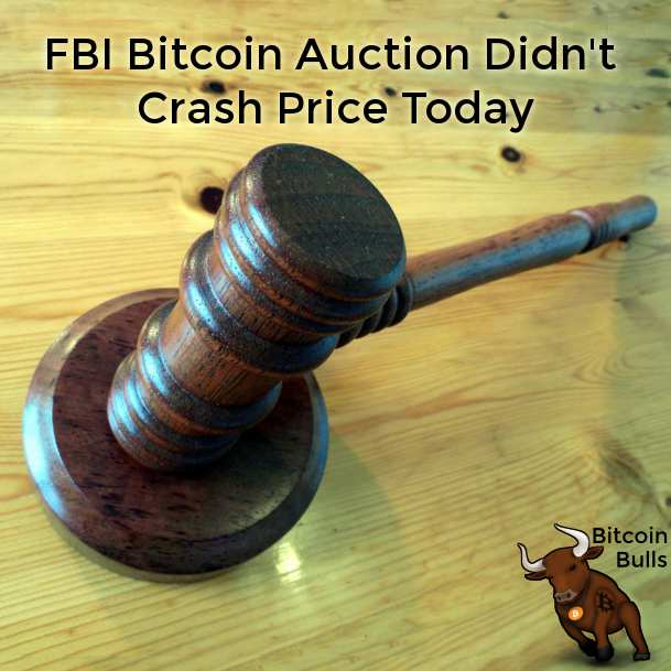 FBI Bitcoin Auction Didn't Crash Price Today