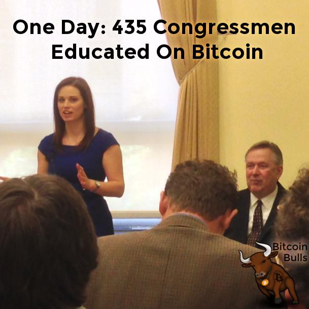 One Day: 435 Congressmen Educated on Bitcoin